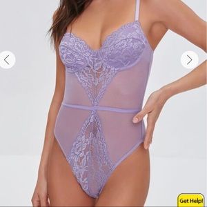 NWT Floral Lace Cutout Bodysuit